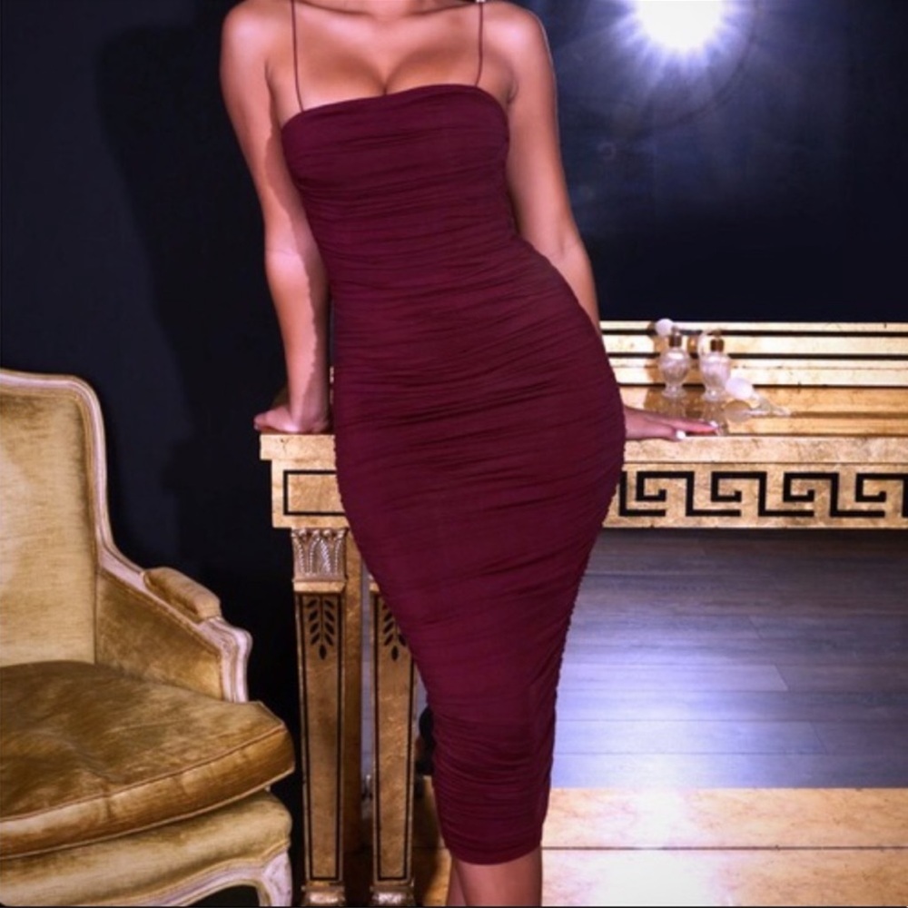 Oh polly rushed dress